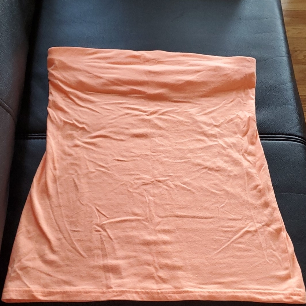 Neon orange tube top